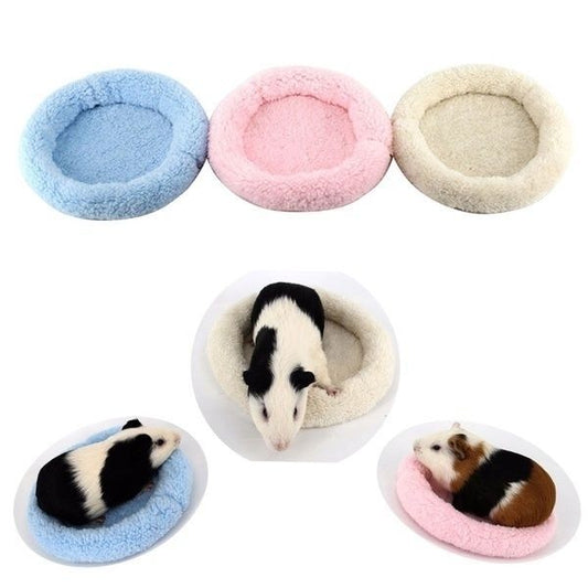 KFX-3495741 Cozy Plush Pet Mat for Small Animals - Hamster, Hedgehog, Rabbit, Green Crocodile & Beige Kangaroo