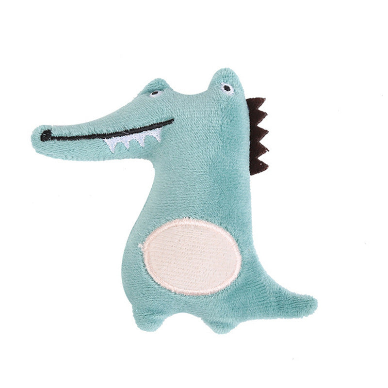KFX-3495741 Cozy Plush Pet Mat for Small Animals - Hamster, Hedgehog, Rabbit, Green Crocodile & Beige Kangaroo