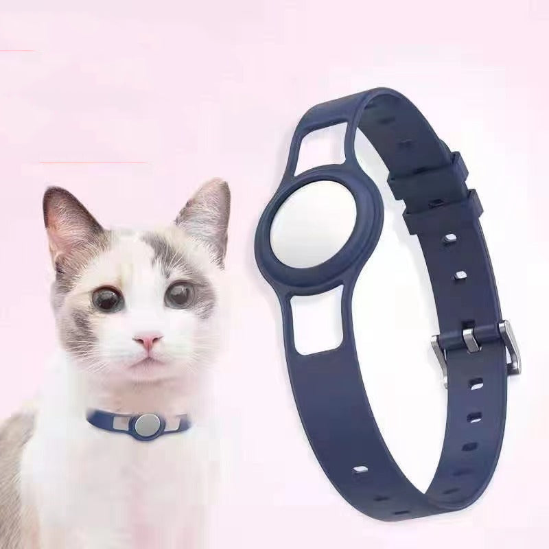 KFX-3497661 Silicone Anti-Lost Pet Collar with Location Tracker – Durable, Adjustable, Available in Multiple Colors