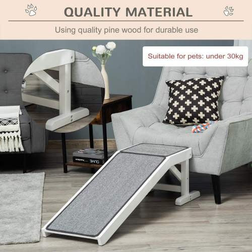 KFX-3498941 Dog Ramp with Non-Slip Carpet and Top Platform for Easy Access to Elevated Surfaces, 49" x 16" x 14"