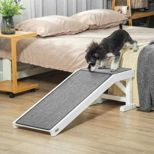 KFX-3498941 Dog Ramp with Non-Slip Carpet and Top Platform for Easy Access to Elevated Surfaces, 49" x 16" x 14"