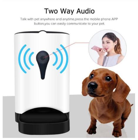 KFX-3499453 Smart Automatic Pet Feeder for Small and Medium Dogs and Cats with HD Video and Two-Way Audio