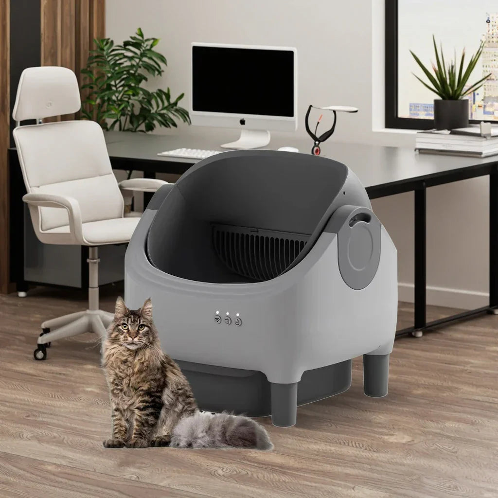 KFX-350483 Self-Cleaning Electric Cat Litter Box with Timed App Control and 20L Capacity