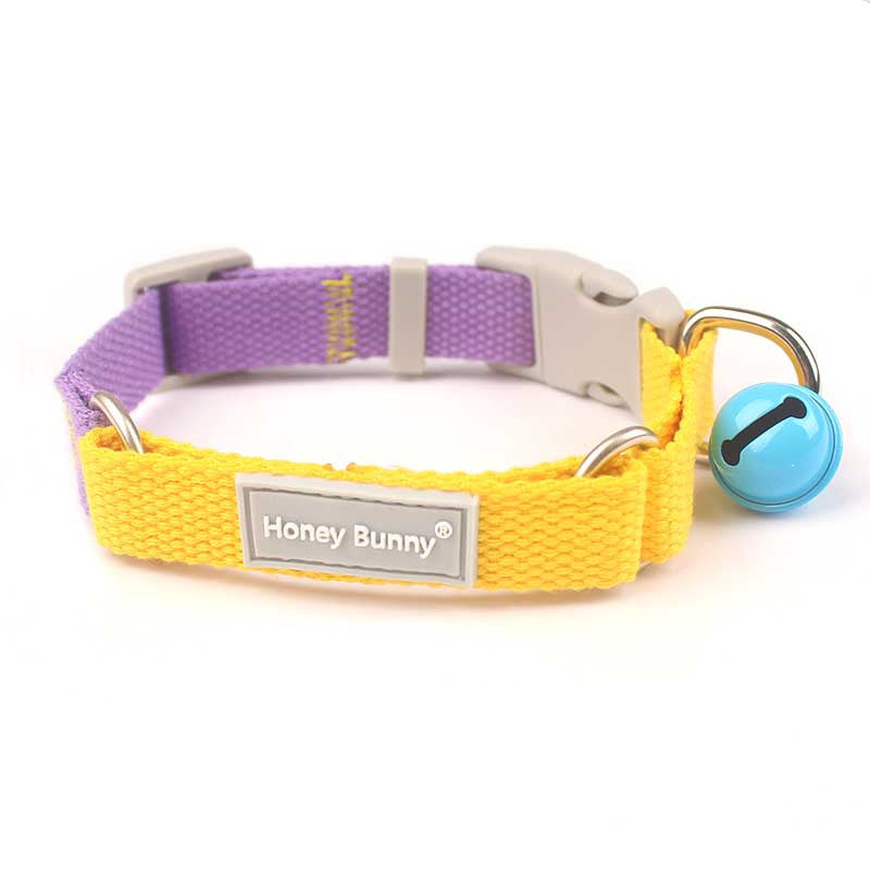KFX-3505213 Colorful Pet Collar and Leash Set with Bells - Multiple Color Options Available