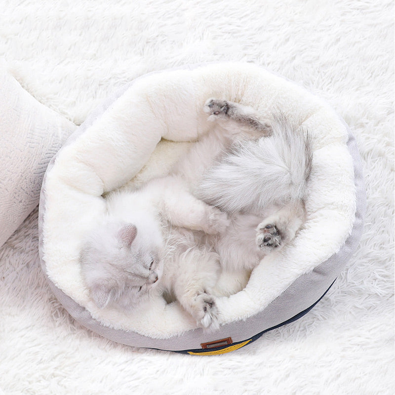 KFX-3505469 Cozy Four Seasons Universal Pet Cat House – Soft Rabbit Fleece, Suitable for Cats Up to 15 lbs