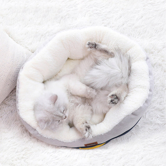 KFX-3505469 Cozy Four Seasons Universal Pet Cat House – Soft Rabbit Fleece, Suitable for Cats Up to 15 lbs