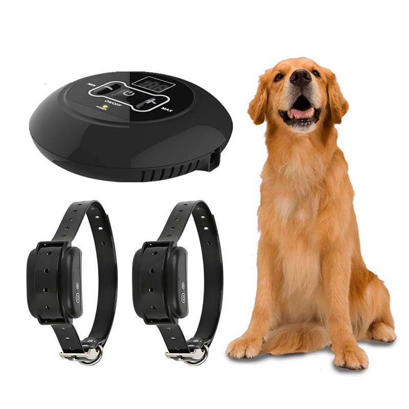 KFX-3506877 Wireless Pet Fence with Waterproof Intelligent Training Collar for Dogs, Adjustable Signal Level, Remote Control Range Up to 150m, Fits Neck Circumference Up to 25"