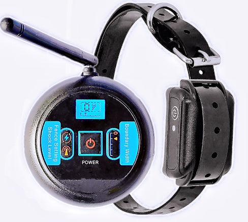 KFX-3506877 Wireless Pet Fence with Waterproof Intelligent Training Collar for Dogs, Adjustable Signal Level, Remote Control Range Up to 150m, Fits Neck Circumference Up to 25"
