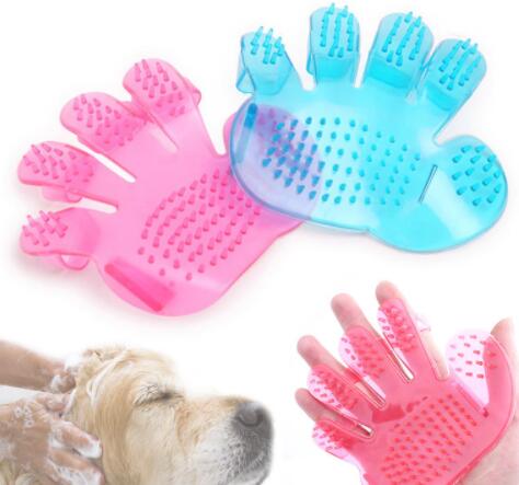 KFX-3509053 Adjustable Pet Finger Grooming Brush for Bathing and Massaging Cats and Dogs