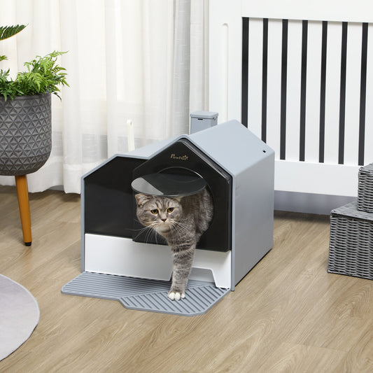 KFX-3512637 Covered Cat Litter Box with Easy-Clean Drawer and Deodorizers