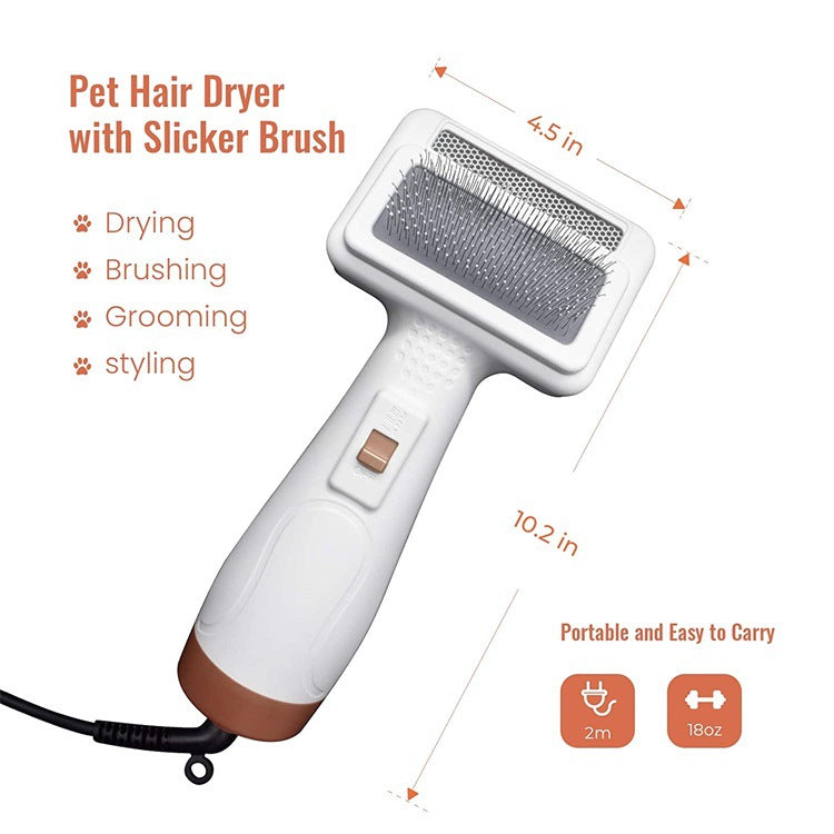 KFX-3512765 Pet Hair Dryer with ABS Material and 360° Rotating Power Cord, 380W, White