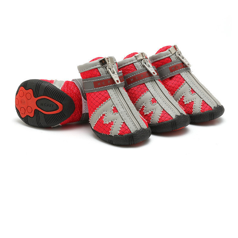 KFX-3513789 Dog Foot Covers - Waterproof & Breathable Pet Shoes with Non-Slip Bottom in Various Colors and Materials