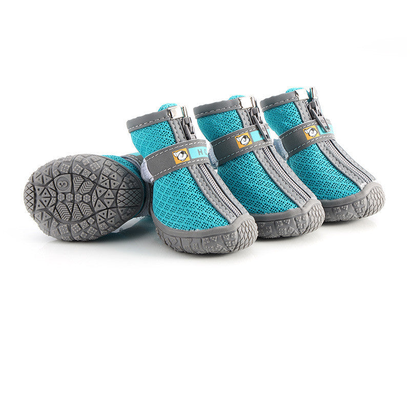 KFX-3513789 Dog Foot Covers - Waterproof & Breathable Pet Shoes with Non-Slip Bottom in Various Colors and Materials