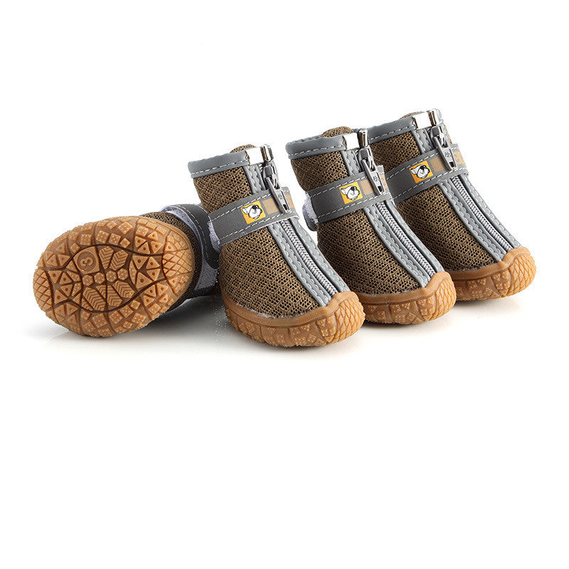 KFX-3513789 Dog Foot Covers - Waterproof & Breathable Pet Shoes with Non-Slip Bottom in Various Colors and Materials