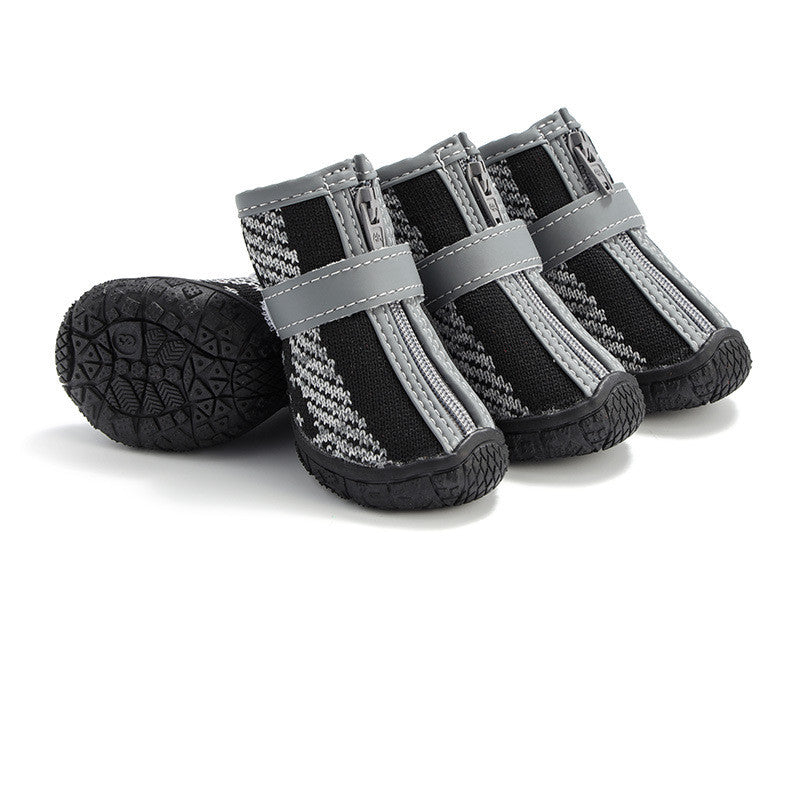 KFX-3513789 Dog Foot Covers - Waterproof & Breathable Pet Shoes with Non-Slip Bottom in Various Colors and Materials