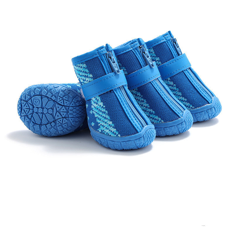 KFX-3513789 Dog Foot Covers - Waterproof & Breathable Pet Shoes with Non-Slip Bottom in Various Colors and Materials