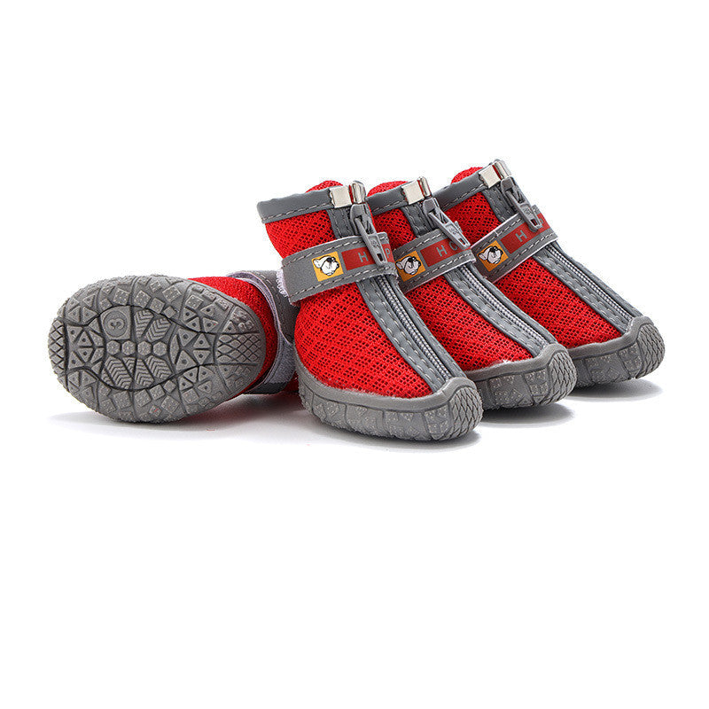 KFX-3513789 Dog Foot Covers - Waterproof & Breathable Pet Shoes with Non-Slip Bottom in Various Colors and Materials