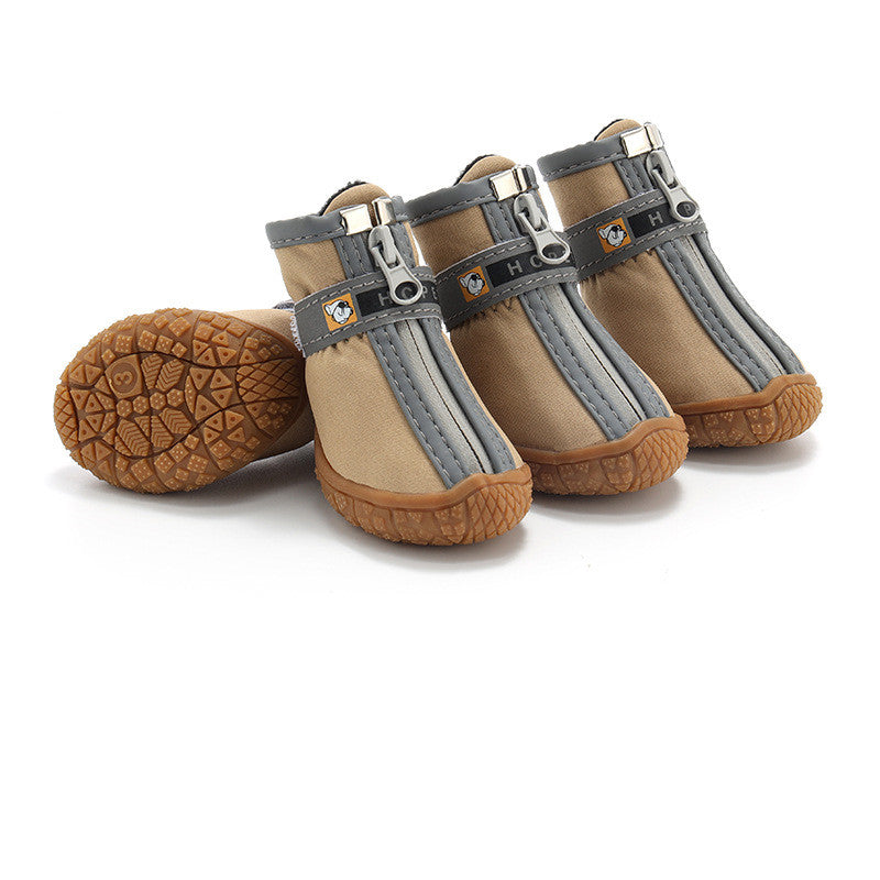 KFX-3513789 Dog Foot Covers - Waterproof & Breathable Pet Shoes with Non-Slip Bottom in Various Colors and Materials