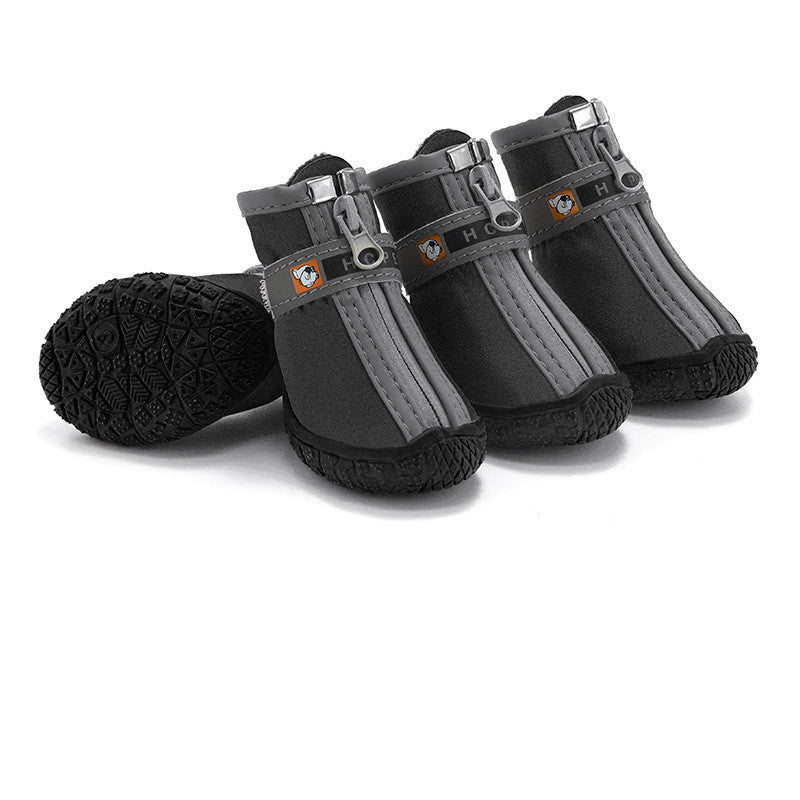 KFX-3513789 Dog Foot Covers - Waterproof & Breathable Pet Shoes with Non-Slip Bottom in Various Colors and Materials