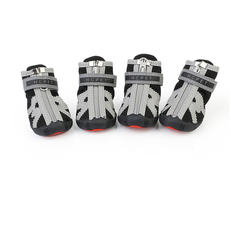 KFX-3513789 Dog Foot Covers - Waterproof & Breathable Pet Shoes with Non-Slip Bottom in Various Colors and Materials