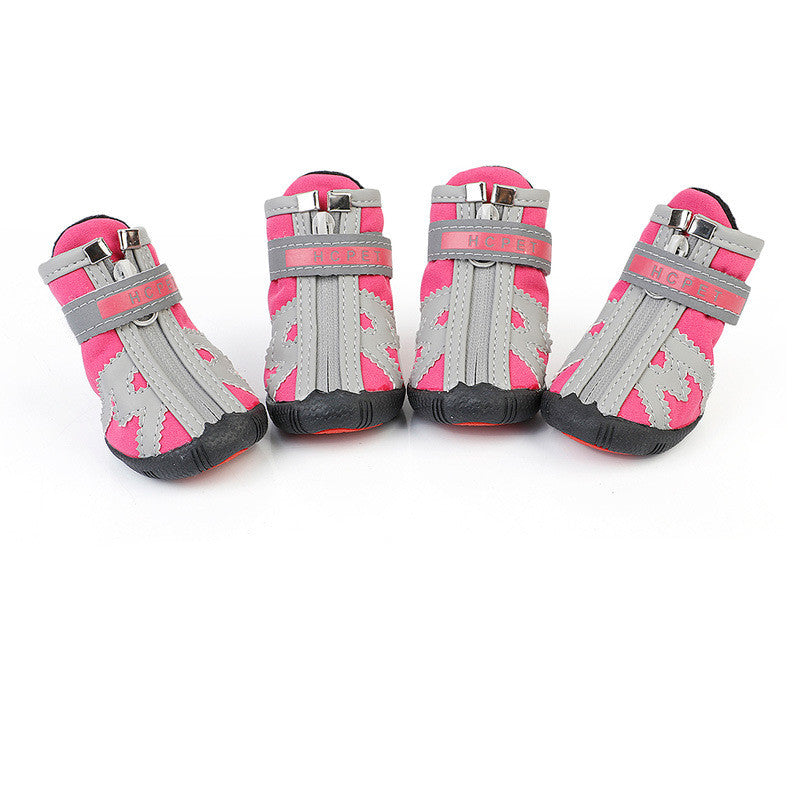 KFX-3513789 Dog Foot Covers - Waterproof & Breathable Pet Shoes with Non-Slip Bottom in Various Colors and Materials