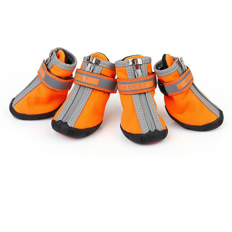 KFX-3513789 Dog Foot Covers - Waterproof & Breathable Pet Shoes with Non-Slip Bottom in Various Colors and Materials