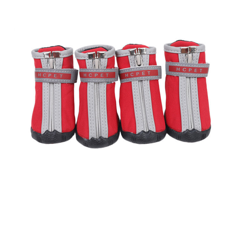 KFX-3513789 Dog Foot Covers - Waterproof & Breathable Pet Shoes with Non-Slip Bottom in Various Colors and Materials
