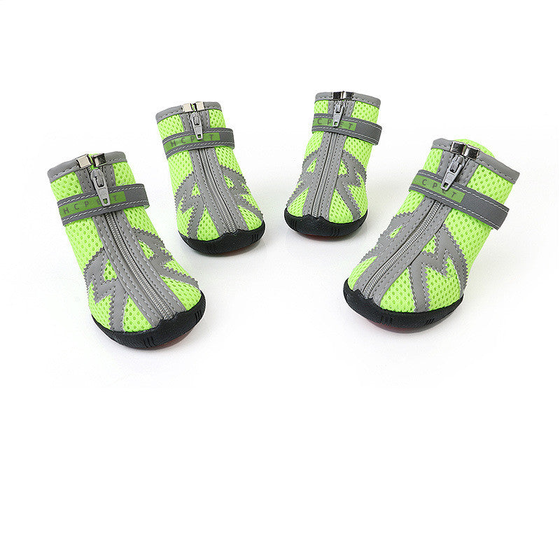 KFX-3513789 Dog Foot Covers - Waterproof & Breathable Pet Shoes with Non-Slip Bottom in Various Colors and Materials