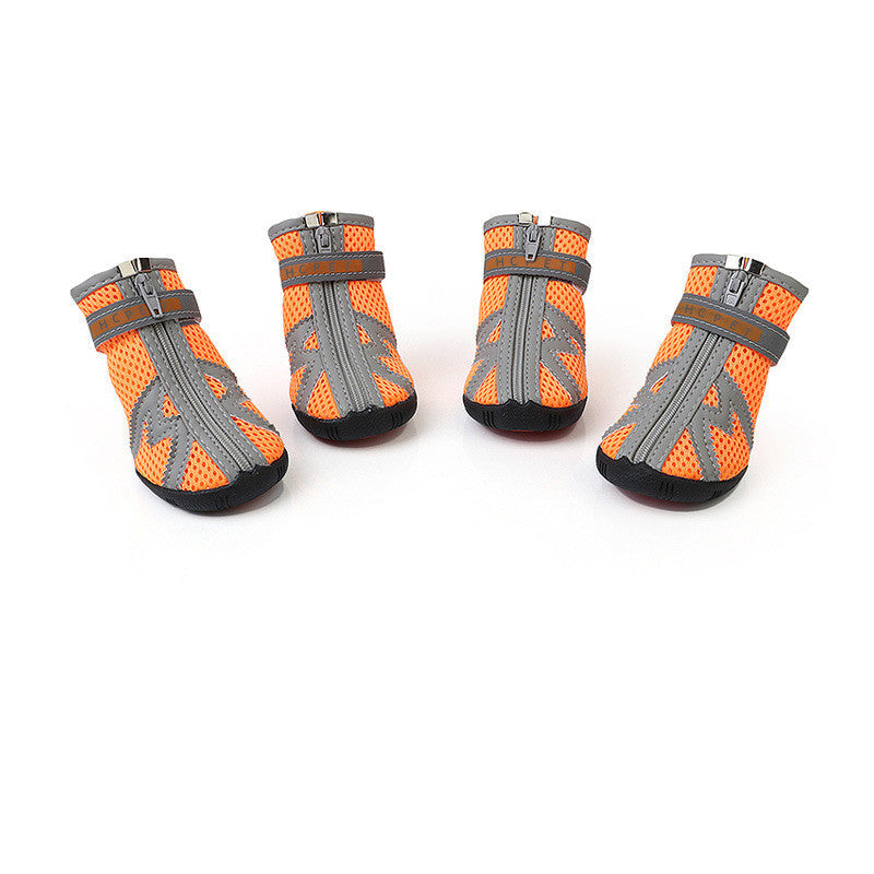 KFX-3513789 Dog Foot Covers - Waterproof & Breathable Pet Shoes with Non-Slip Bottom in Various Colors and Materials
