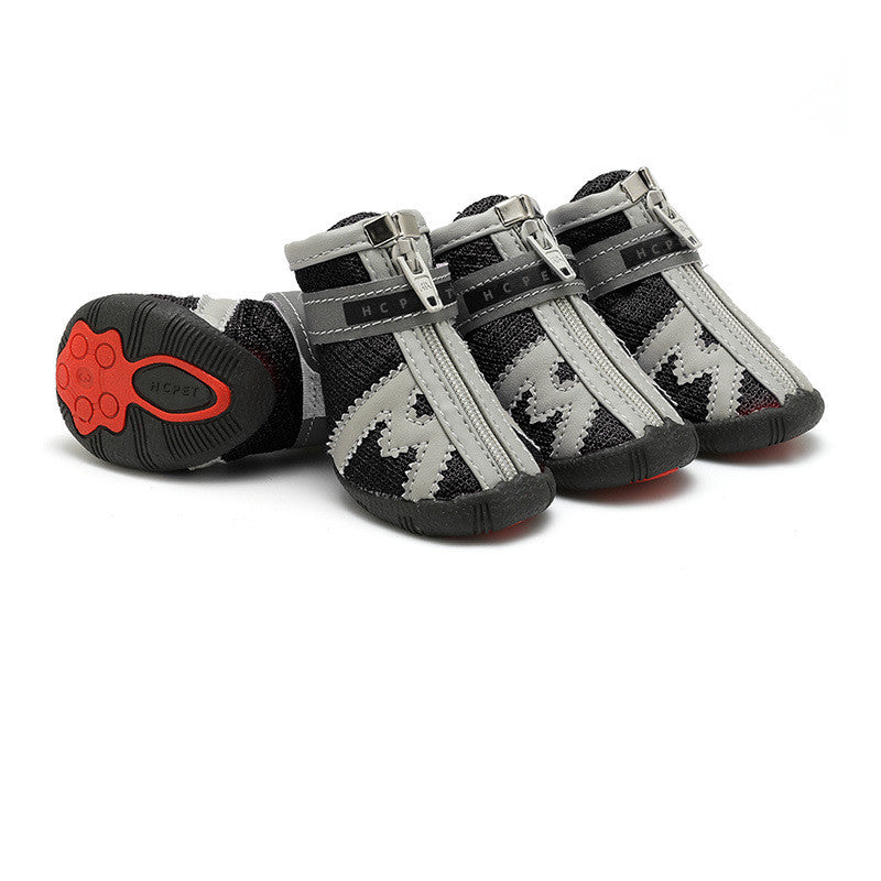 KFX-3513789 Dog Foot Covers - Waterproof & Breathable Pet Shoes with Non-Slip Bottom in Various Colors and Materials