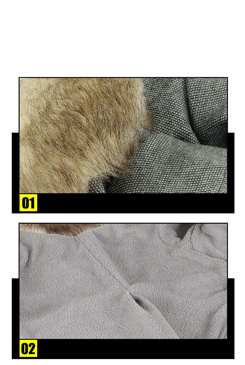 KFX-3517501 British Style Plush Padded Cotton Pet Outfit for All Sizes