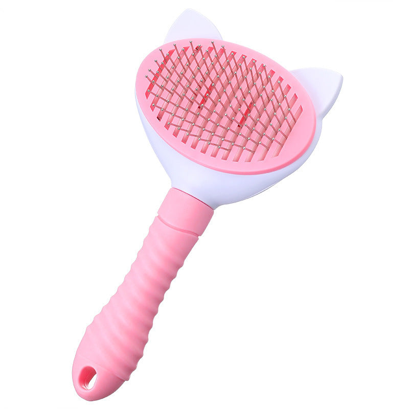 KFX-3518525 Versatile Pet Comb for Long and Short-Haired Cats and Dogs - ABS & Stainless Steel, Comfortable Grip, Easy Hair Removal