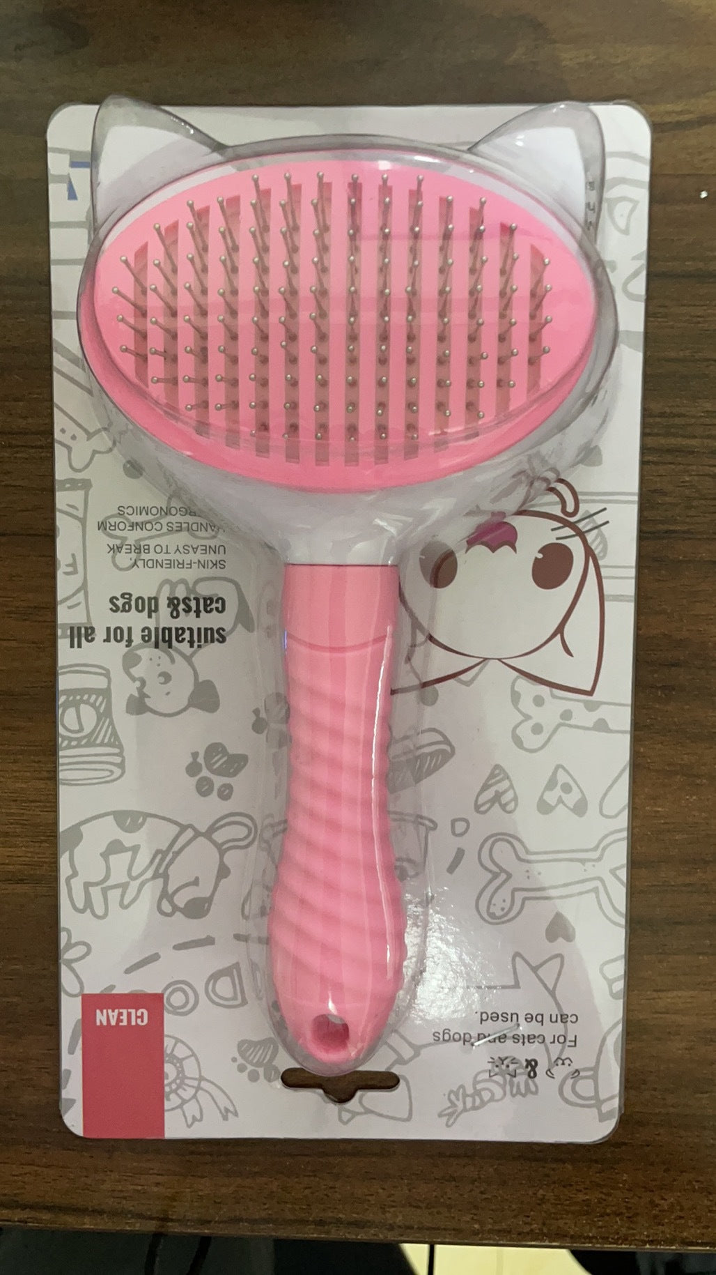 KFX-3518525 Versatile Pet Comb for Long and Short-Haired Cats and Dogs - ABS & Stainless Steel, Comfortable Grip, Easy Hair Removal