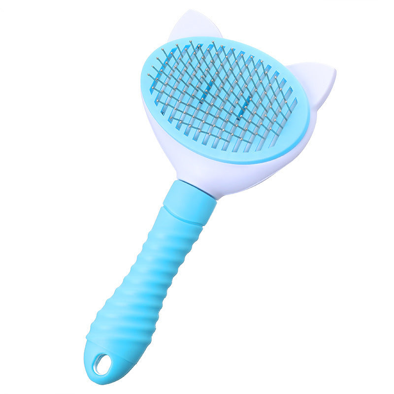 KFX-3518525 Versatile Pet Comb for Long and Short-Haired Cats and Dogs - ABS & Stainless Steel, Comfortable Grip, Easy Hair Removal