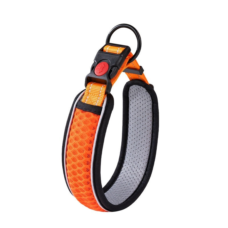 KFX-3518909 Color Grid Adjustable Dog Collar - Lightweight Acrylic Neck Strap for All Seasons