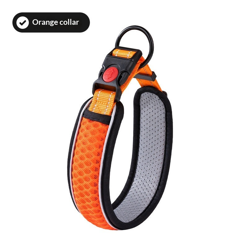 KFX-3518909 Color Grid Adjustable Dog Collar - Lightweight Acrylic Neck Strap for All Seasons