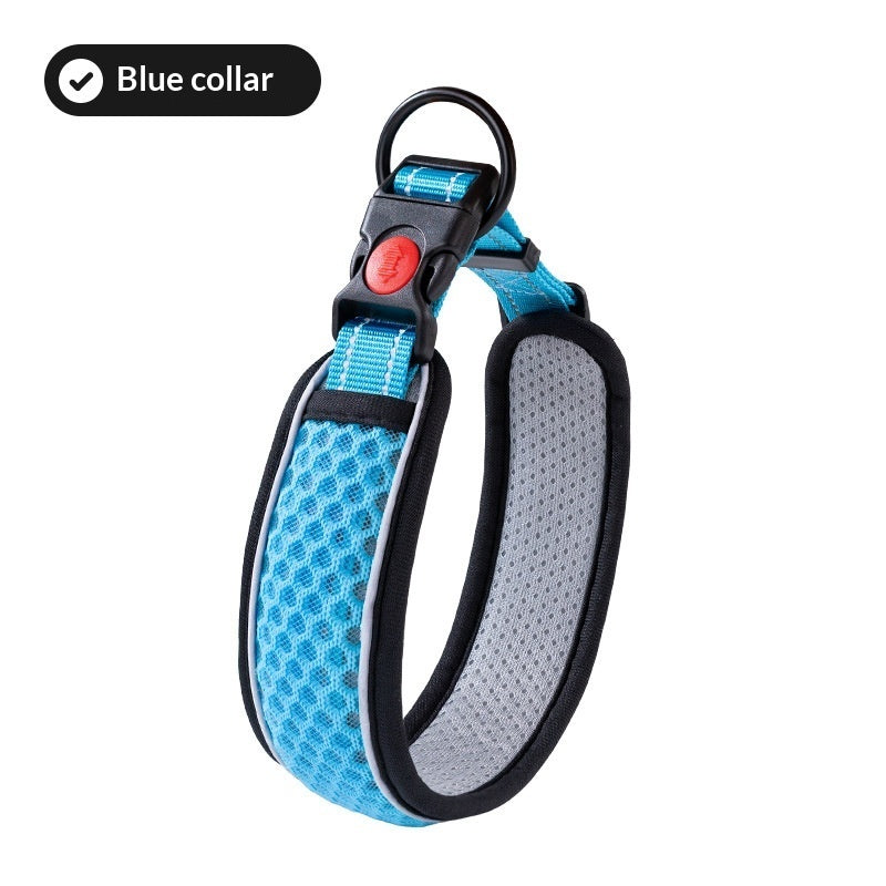 KFX-3518909 Color Grid Adjustable Dog Collar - Lightweight Acrylic Neck Strap for All Seasons