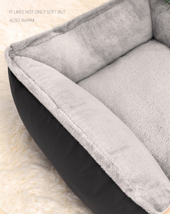 KFX-3522749 Universal Pet Nest - Removable & Washable, All-Season Cozy Bed in Gray (S, M, L, XL)