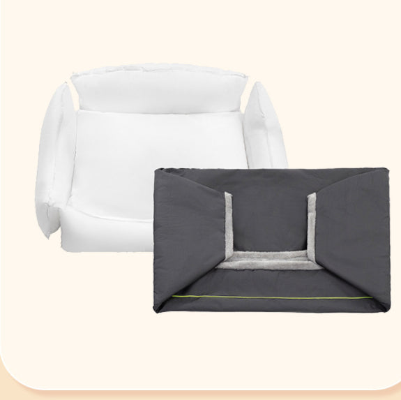 KFX-3522749 Universal Pet Nest - Removable & Washable, All-Season Cozy Bed in Gray (S, M, L, XL)