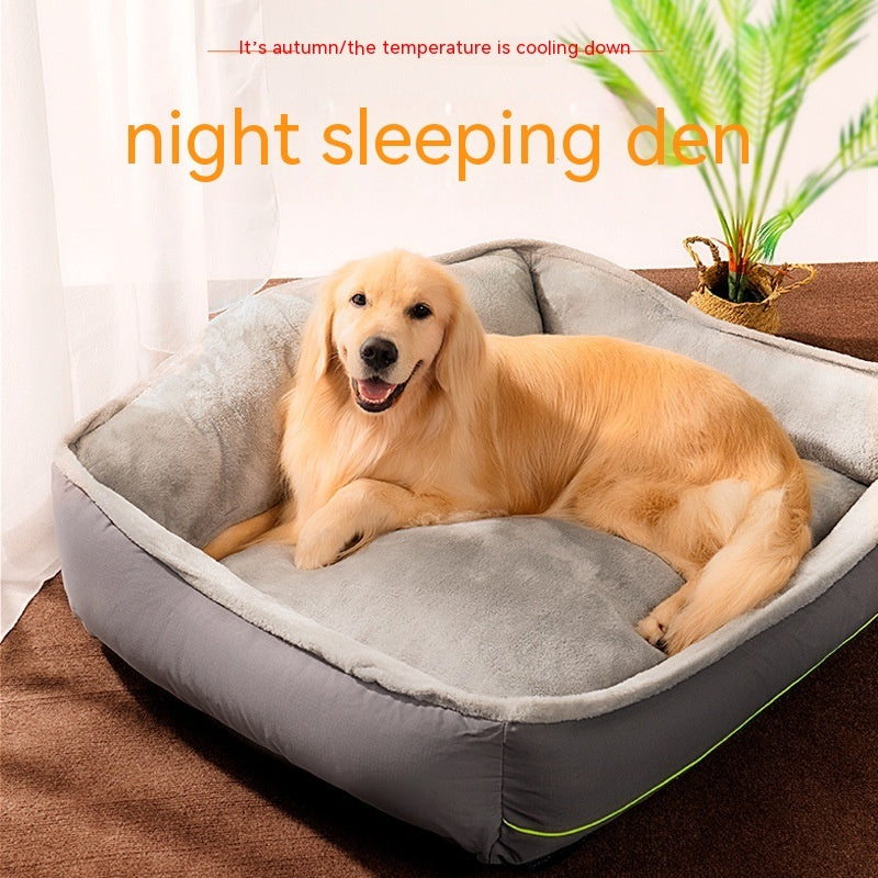 KFX-3522749 Universal Pet Nest - Removable & Washable, All-Season Cozy Bed in Gray (S, M, L, XL)