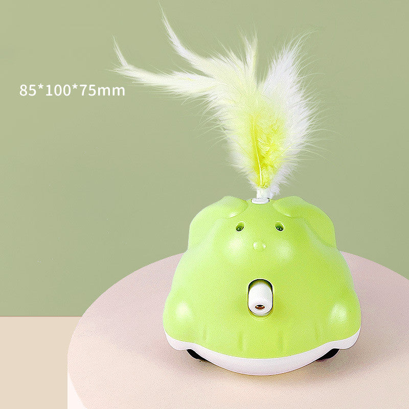 KFX-3523517 Dynamic USB Rechargeable Electric Infrared Cat Teaser with Adjustable Laser and Feathered Heads