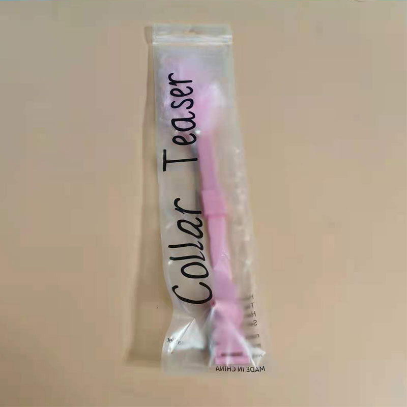KFX-3524669 Feathered Cat Teaser Wand - Simple Stylish Pet Toy in Pink and Blue