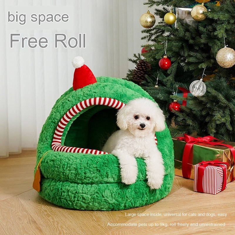 KFX-3524925 Cozy Green Tea Yurt Cat Nest with Removable Washable Cover