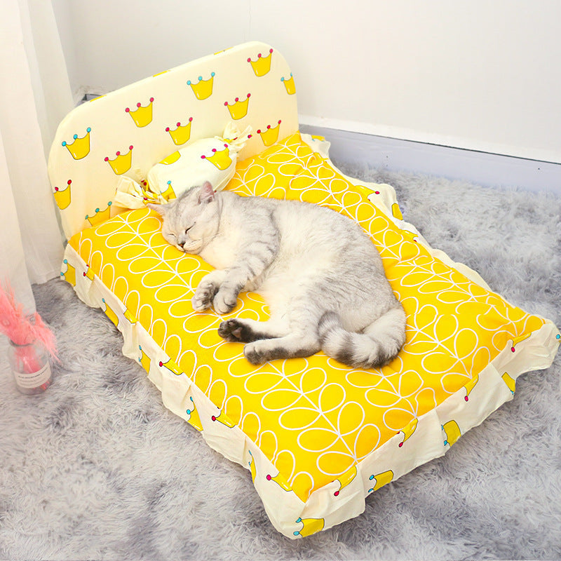 KFX-3527101 Cozy Teddy Small Dog and Cat Bed - Soft PP Cotton, Multiple Sizes Available