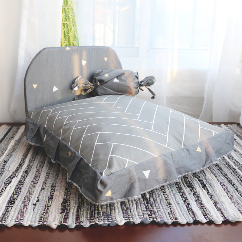 KFX-3527101 Cozy Teddy Small Dog and Cat Bed - Soft PP Cotton, Multiple Sizes Available