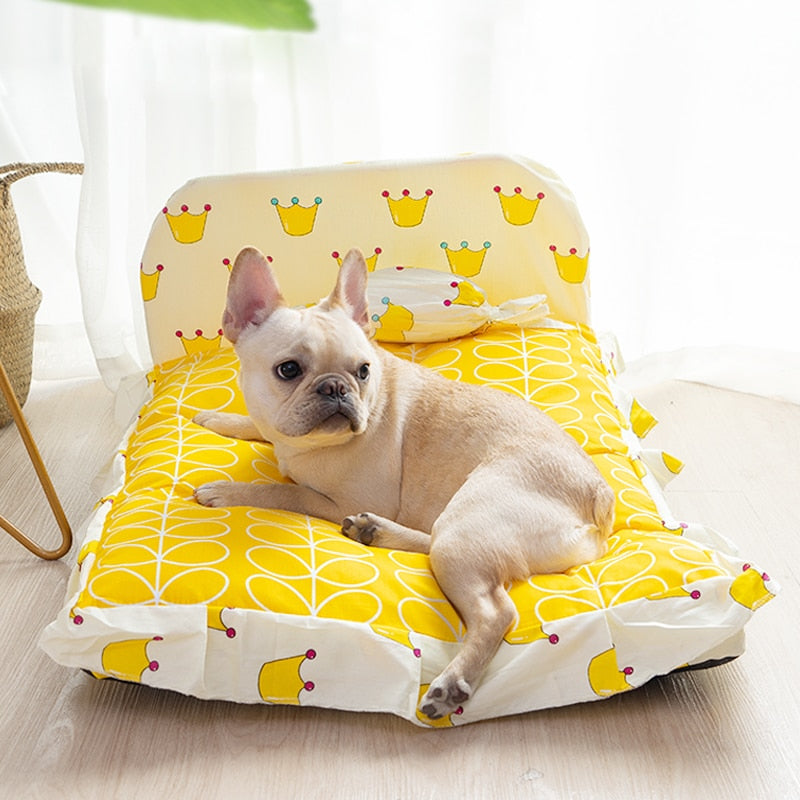 KFX-3527101 Cozy Teddy Small Dog and Cat Bed - Soft PP Cotton, Multiple Sizes Available