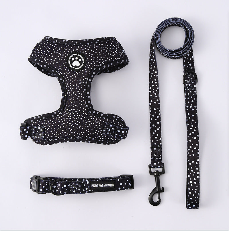 KFX-3527229 Adjustable Dog Breast Strap with Leash and Collar - Multiple Colors Available