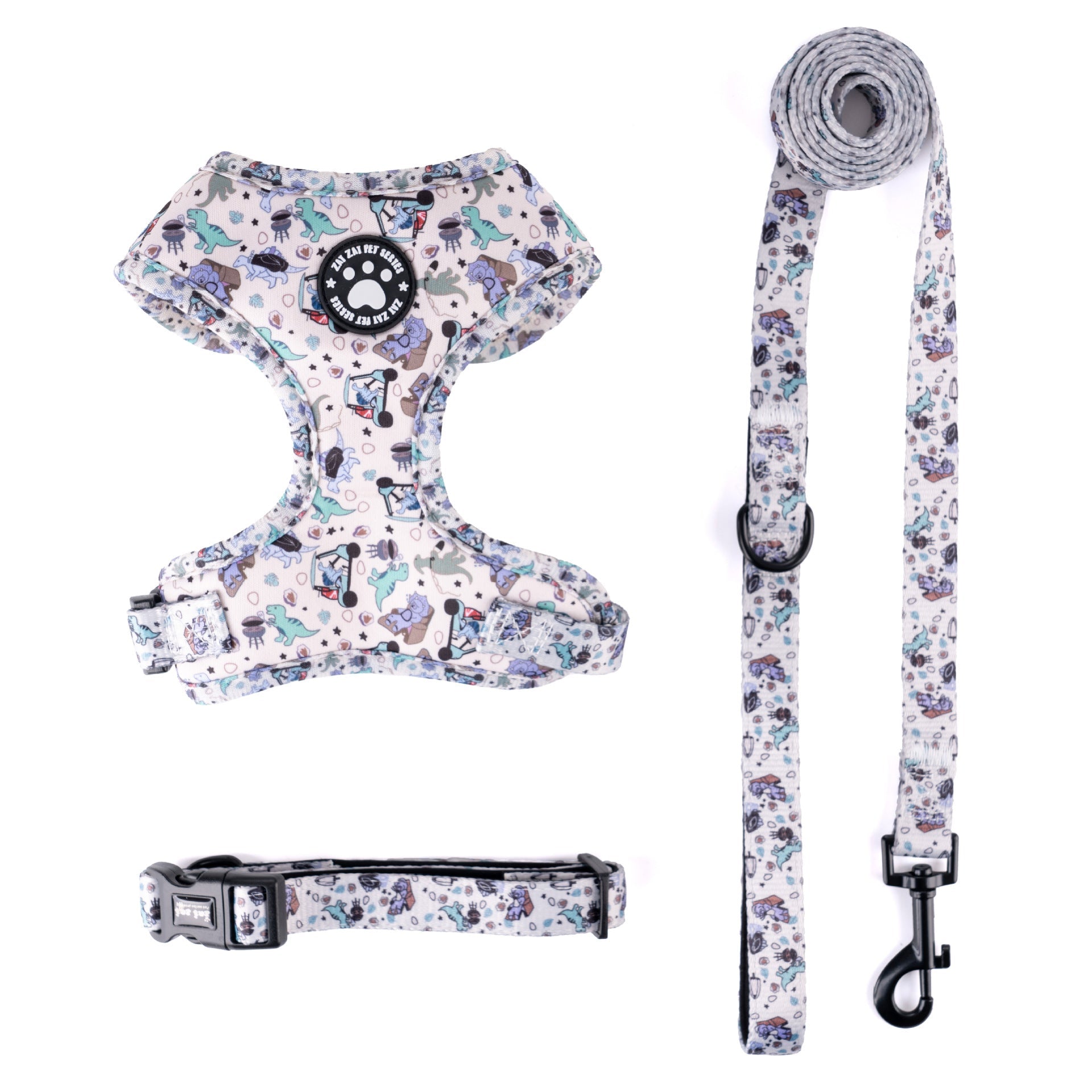 KFX-3527229 Adjustable Dog Breast Strap with Leash and Collar - Multiple Colors Available