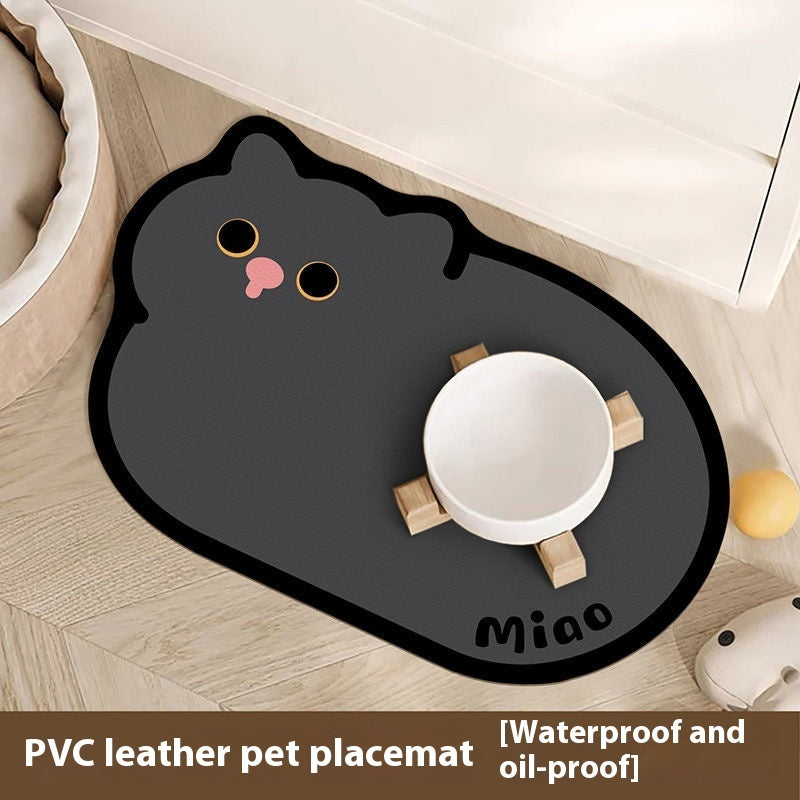KFX-3530301 Cartoon Pet Leather Placemat – Wear-Resistant Disposable PVC Pad in Various Colors