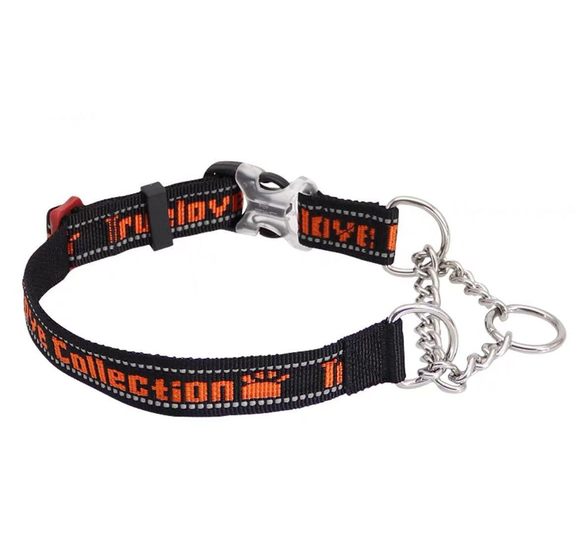 KFX-3530429 Reflective Explosion-Proof Chain Collar for Large, Medium, and Small Dogs - Durable 304 Stainless Steel